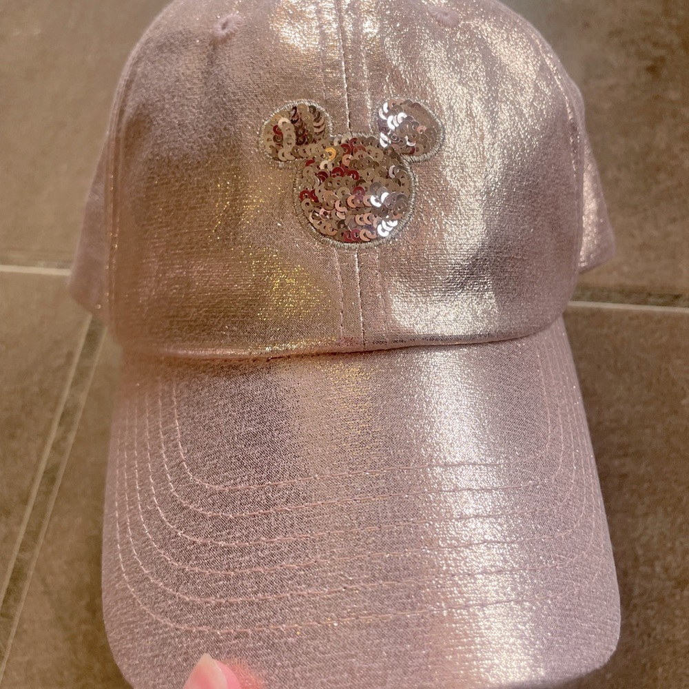 NEW Disney Parks shimmery light pink Hat!!